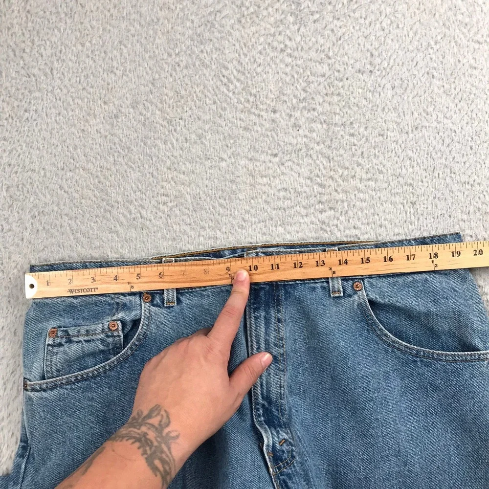 Levis 560 Jeans Mens 40(39x32) Blue Loose Fit Tapered Leg Light Wash USA Vtg 90s